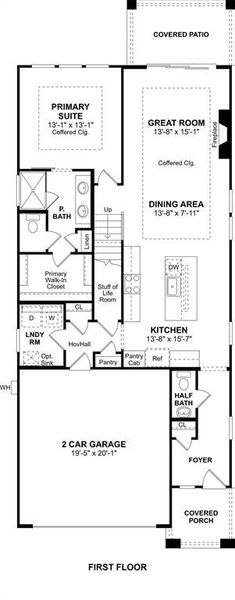 2D floor plan layout of this home in Heath Golf & Yacht Villas, Heath, TX (Image 3).