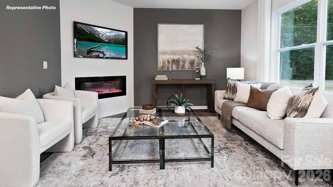 Furnished interior view inside a new home in Brinkley Ridge, Kings Mountain (Image 12).