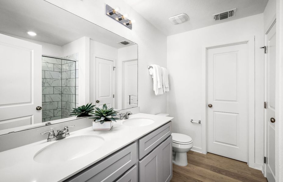 Representative furnished interior of a home built from the Sandalwood by Pulte Homes in Sunfield, Mustang Ridge (Image 13).