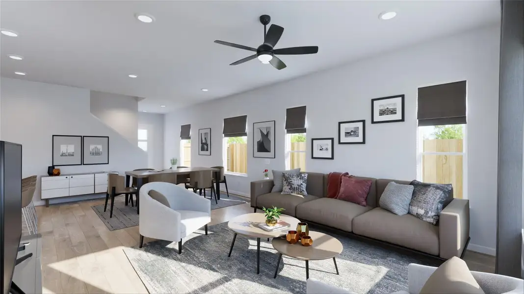 Furnished interior view inside a new home in The Villas Collection at Novel, Austin (Image 5).