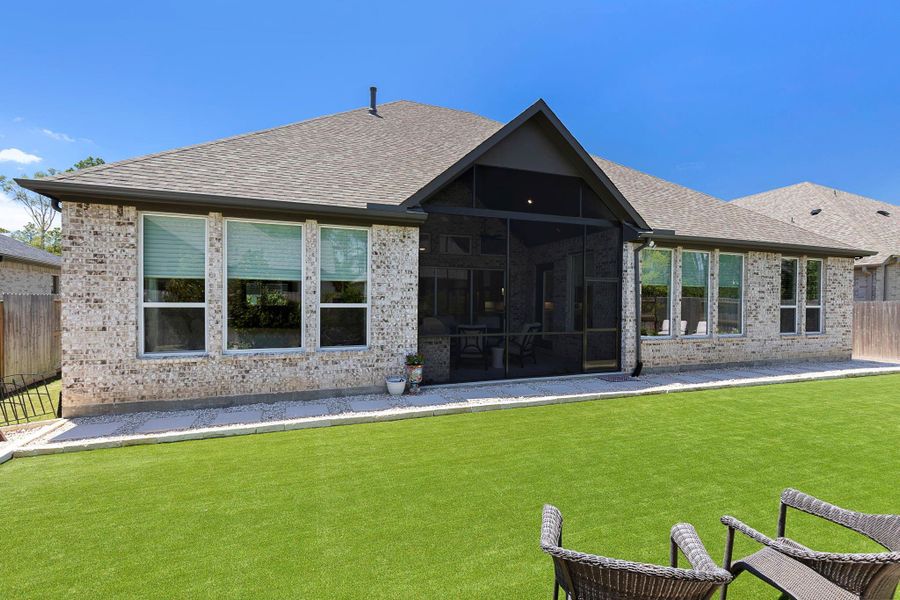 Exterior details and patio area of a home in The Highlands - 75', Porter (Image 3).