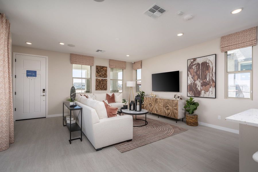 Great Room | Sterling | Solvida in Estrella at Goodyear, Arizona by Landsea Homes