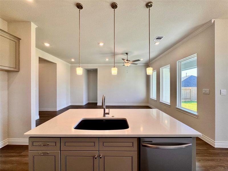 Furnished interior view inside a new home in Lexington Heights, Willis (Image 7). Furnished interior view inside a new home in Lexington Heights, Willis (Image 7).