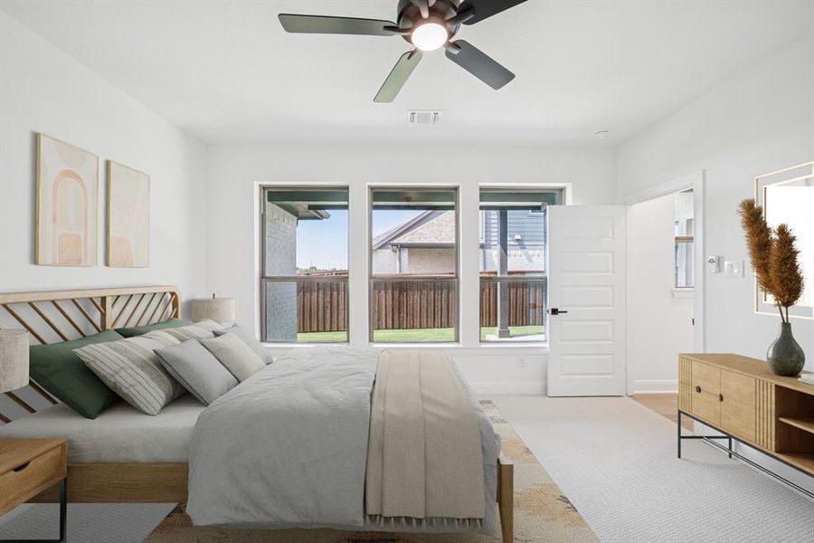 Furnished interior view inside a new home in Karis - Village Series, Crowley (Image 14). Furnished interior view inside a new home in Karis - Village Series, Crowley (Image 14).