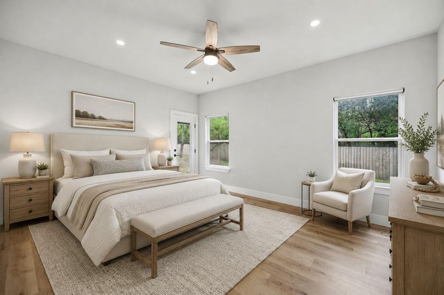 A well-appointed kitchen showcasing contemporary cabinetry with soft close features, sleek granite countertops, and essential modern appliances. A well-appointed kitchen showcasing contemporary cabinetry with soft close features, sleek granite countertops, and essential modern appliances.