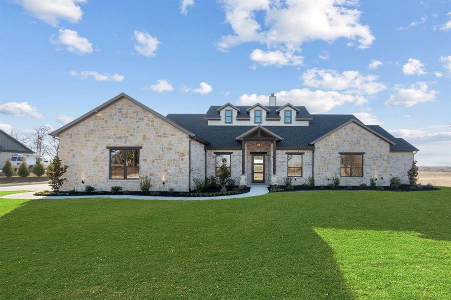 Front exterior of a new home in , Farmersville, TX, highlighting curb appeal (Image 25).