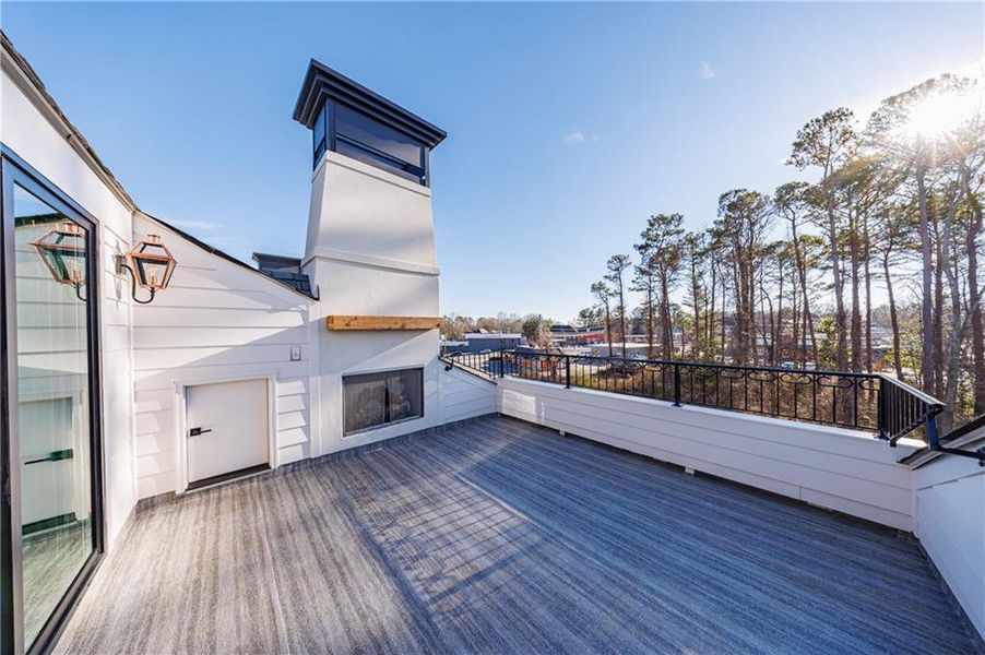 Exterior details and patio area of a home in Mayfair on Main, Alpharetta (Image 3).