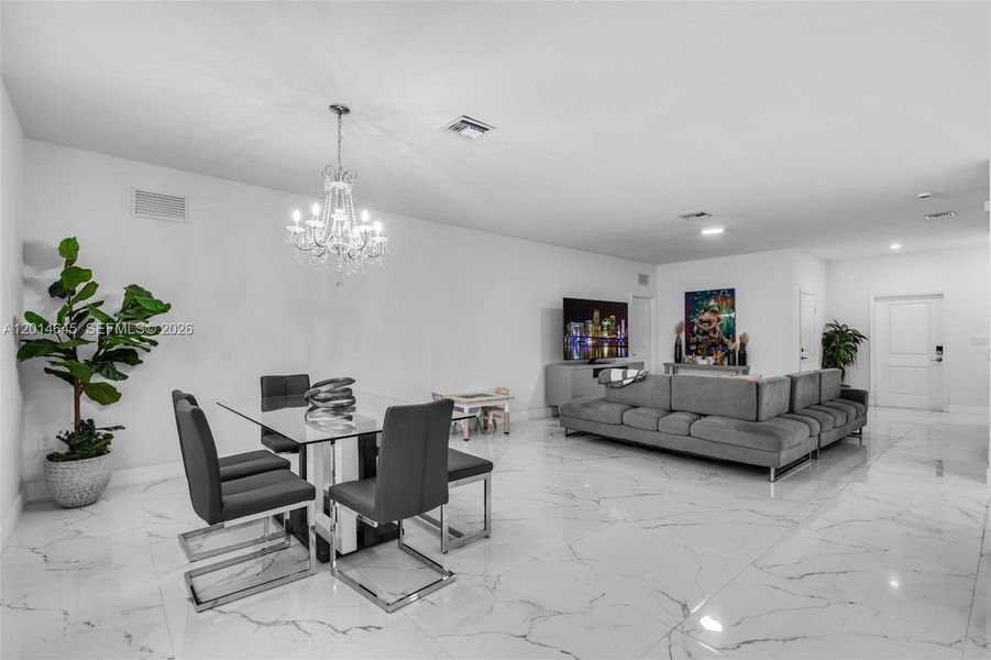 Furnished interior view inside a new home in , Miami (Image 12).