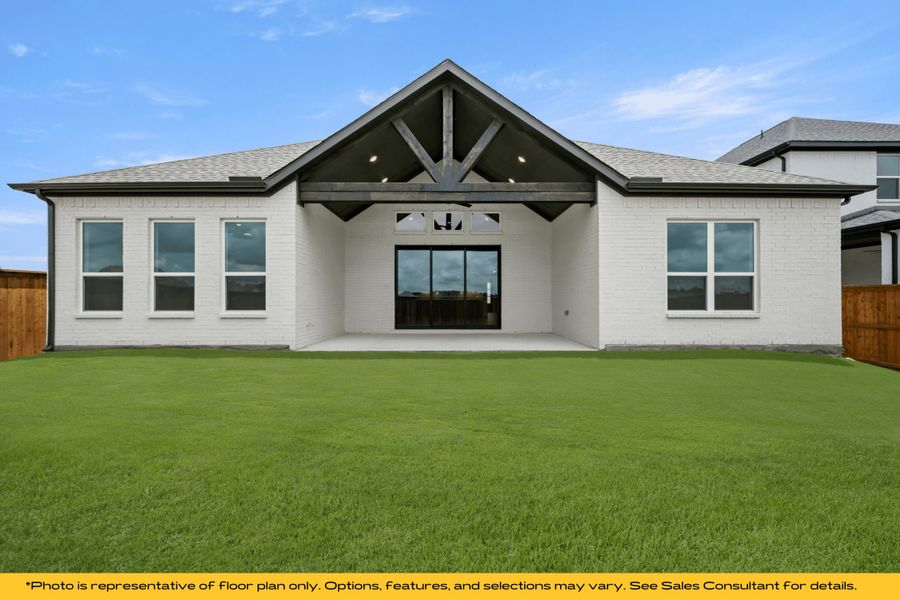 Representative exterior photo of a completed home built from the Taos by Stonefield Homes in Rio Vista at Kelly Ranch, Aledo, TX (Image 24). Representative exterior photo of a completed home built from the Taos by Stonefield Homes in Rio Vista at Kelly Ranch, Aledo, TX (Image 24).