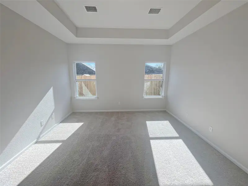 The Robin II- Primary Suite, Tray Ceiling not included. Sample image to be used for example only, colors, options and upgrades vary. The Robin II- Primary Suite, Tray Ceiling not included. Sample image to be used for example only, colors, options and upgrades vary.