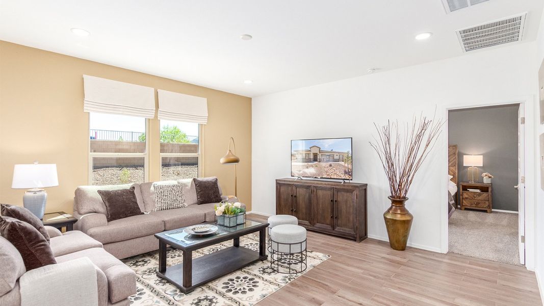 Representative furnished interior of a home built from the Cali by D.R. Horton in Barnett Village, Marana (Image 5). Representative furnished interior of a home built from the Cali by D.R. Horton in Barnett Village, Marana (Image 5).