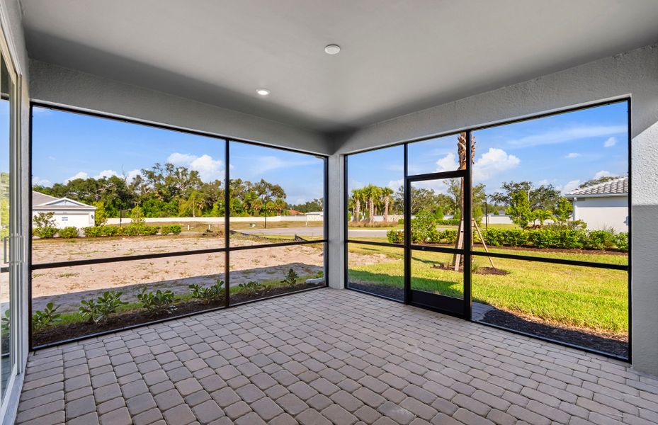 Exterior details and patio area of a home in Legacy Groves, Nokomis (Image 3).