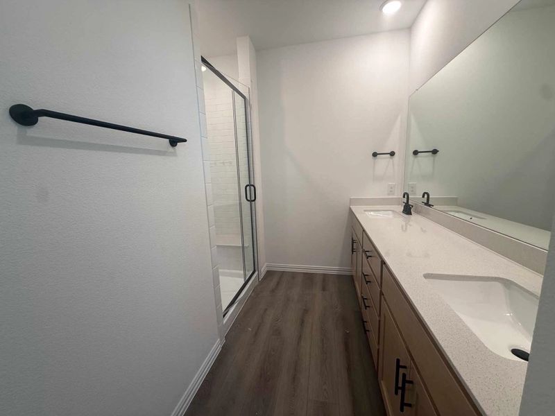 Primary Bathroom Construction Progress featuring the Foundry Collection Primary Bathroom Construction Progress featuring the Foundry Collection