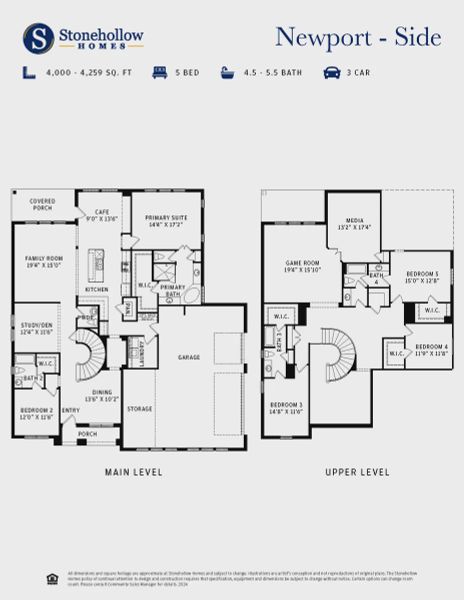 2D floor plan layout for the Newport (Side) by Stonehollow Homes in Pioneer Estates, Blue Ridge, TX (Image 4). 2D floor plan layout for the Newport (Side) by Stonehollow Homes in Pioneer Estates, Blue Ridge, TX (Image 4).