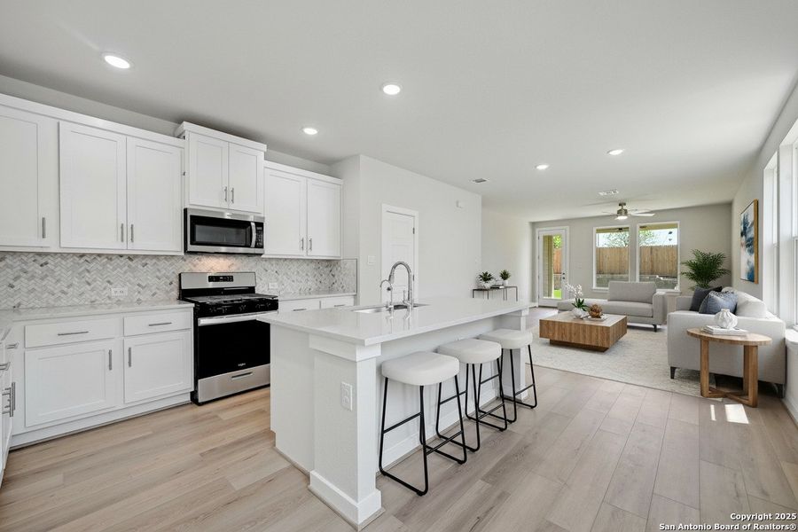 Furnished interior view inside a new home in Avondale, San Antonio (Image 5). Furnished interior view inside a new home in Avondale, San Antonio (Image 5).