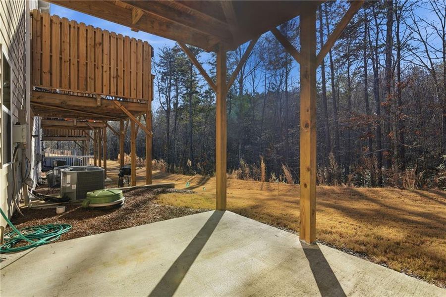 Exterior details and patio area of a home in , Dahlonega (Image 28). Exterior details and patio area of a home in , Dahlonega (Image 28).