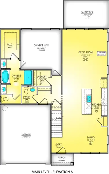 Main Level - Elevation A