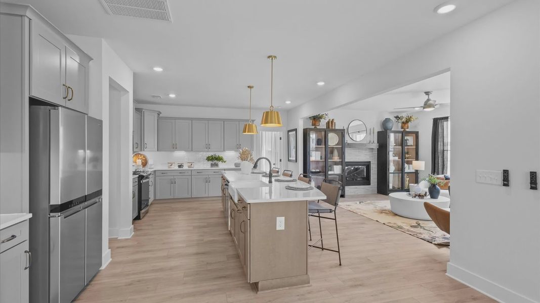 Furnished interior view inside a new home in Kayfield at Midway, Anderson (Image 8).