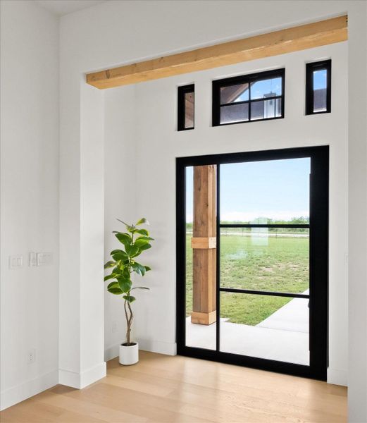 Entryway featuring wood finished floors