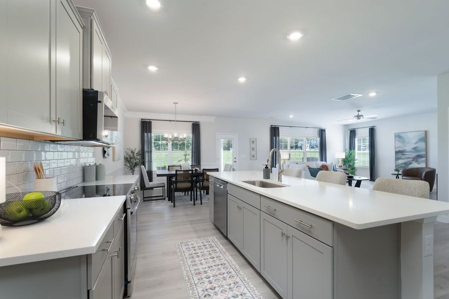 Representative furnished interior of a home built from the 3327 by Adams Homes in The Fields of Walnut Creek, Pendergrass (Image 17).