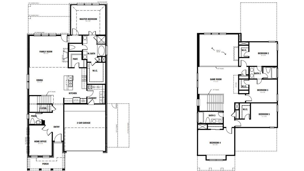 2D floor plan layout for the Redland by Scott Felder Homes in Mayfair, New Braunfels, TX (Image 3). 2D floor plan layout for the Redland by Scott Felder Homes in Mayfair, New Braunfels, TX (Image 3).