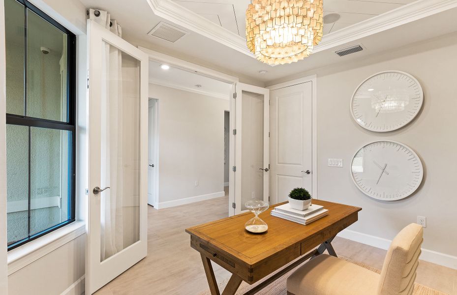 Enclosed flex room located at the front of the home