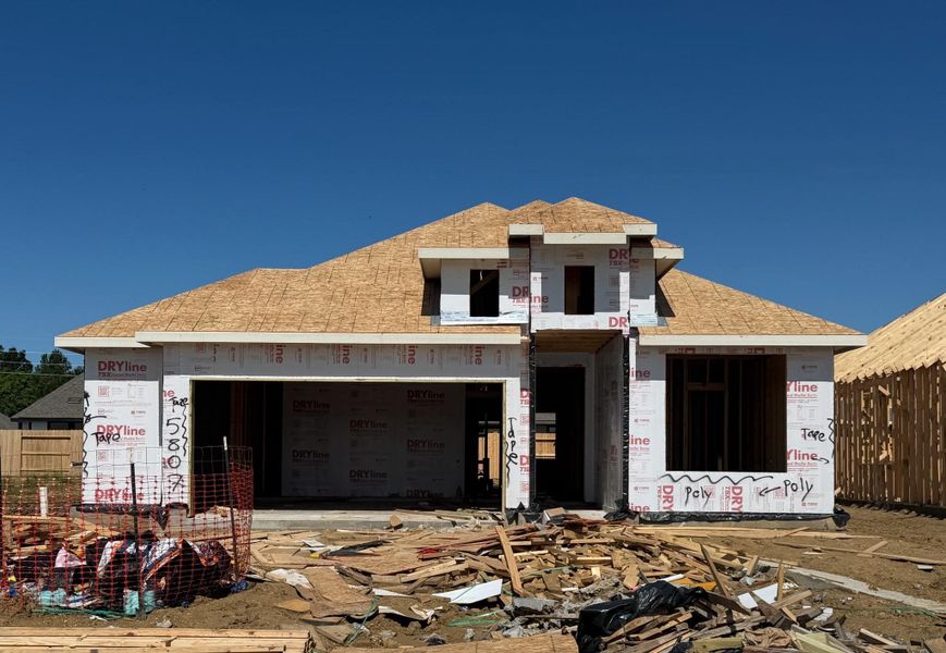 In-progress construction of a new home in Cedar Pointe, Crosby, TX (Image 4).