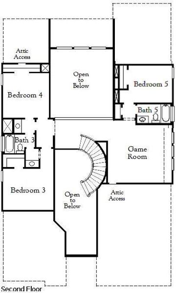2D floor plan layout of this home in The Highlands, Porter, TX (Image 4). 2D floor plan layout of this home in The Highlands, Porter, TX (Image 4).