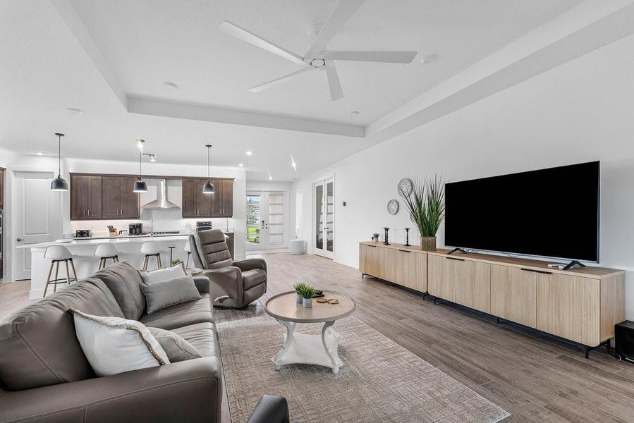 Furnished interior view inside a new home in Tradition - Telaro, Port St. Lucie (Image 24). Furnished interior view inside a new home in Tradition - Telaro, Port St. Lucie (Image 24).