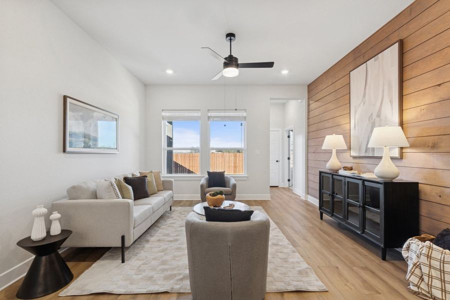Furnished interior view inside a new home in South Brook, Leander (Image 7).