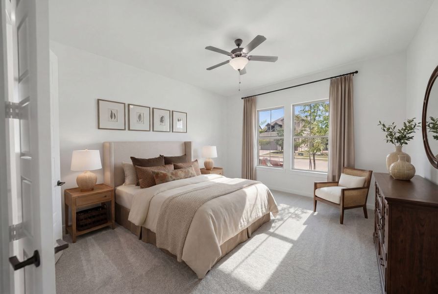 Furnished interior view inside a new home in Light Farms Brenham - 40' Lots, Celina (Image 18).