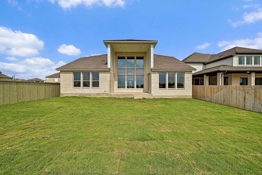 Exterior details and patio area of a home in Santa Rita Ranch - 60', Liberty Hill (Image 4). Exterior details and patio area of a home in Santa Rita Ranch - 60', Liberty Hill (Image 4).