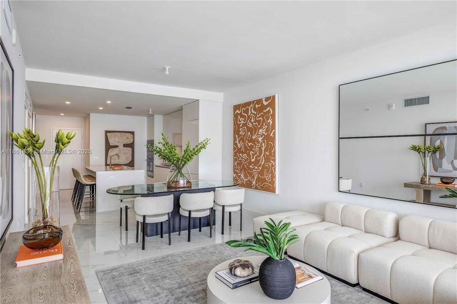 Furnished interior view inside a new home in , Miami (Image 6).