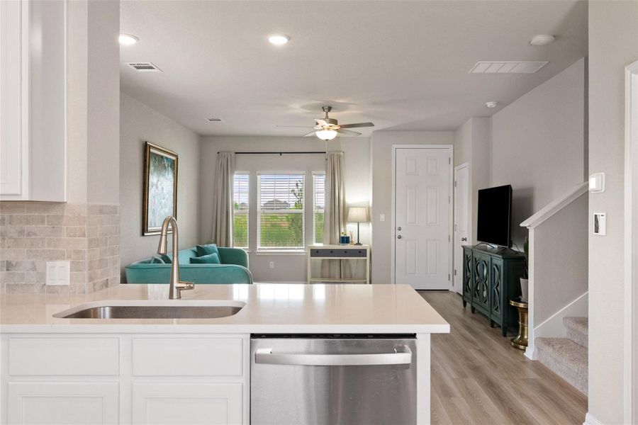 Furnished interior view inside a new home in Sorento, Pflugerville (Image 12). Furnished interior view inside a new home in Sorento, Pflugerville (Image 12).