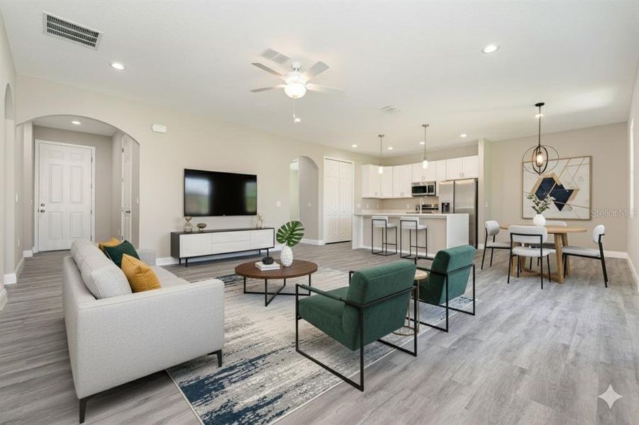 Furnished interior view inside a new home in , Palm Bay (Image 10). Furnished interior view inside a new home in , Palm Bay (Image 10).