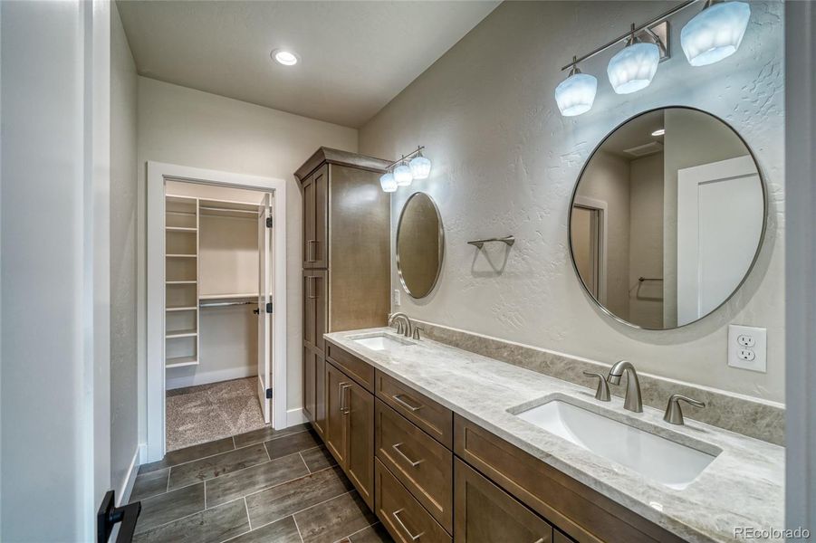 Primary bath with double vanity