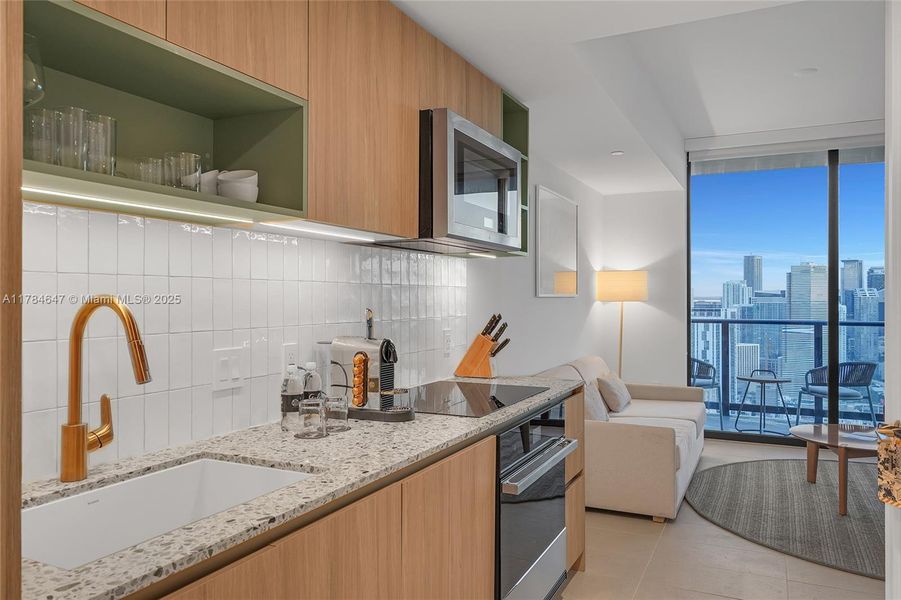 Furnished interior view inside a new home in , Miami (Image 8).