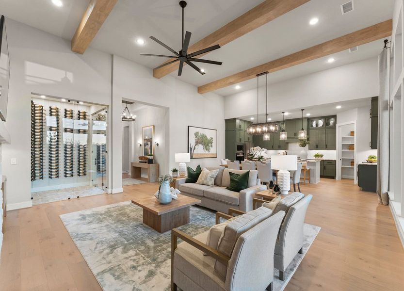 Furnished interior view inside a new home in Fulshear Lakes Gardens, Fulshear (Image 17). Furnished interior view inside a new home in Fulshear Lakes Gardens, Fulshear (Image 17).