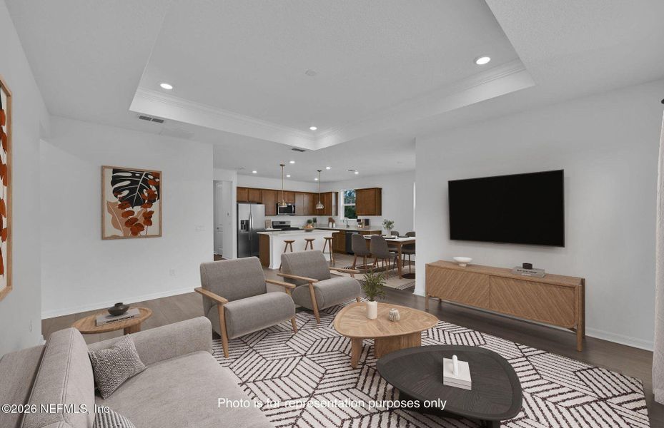 Furnished interior view inside a new home in Westerly Park at Wildlight, Yulee (Image 9).