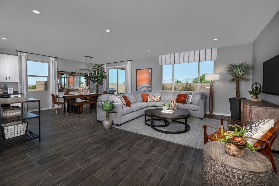 Representative furnished interior of a home built from the Plan 2685 by KB Home in Bella Tierra, Tucson (Image 8). Representative furnished interior of a home built from the Plan 2685 by KB Home in Bella Tierra, Tucson (Image 8).