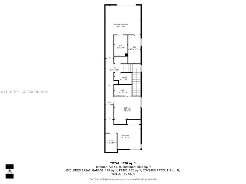 2D floor plan layout of this home in , Miami, FL (Image 4).