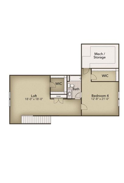 2D floor plan layout for the The Surfrider by Chesapeake Homes in Coastal Club of the Carolinas, Calabash, NC (Image 6).