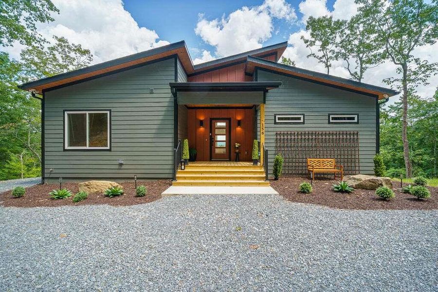 Front exterior of a new home in , Ellijay, GA, highlighting curb appeal (Image 28).