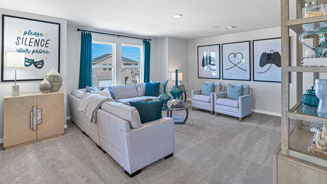 Furnished interior view inside a new home in Bridge Creek 45s and 50s, Cypress (Image 29).