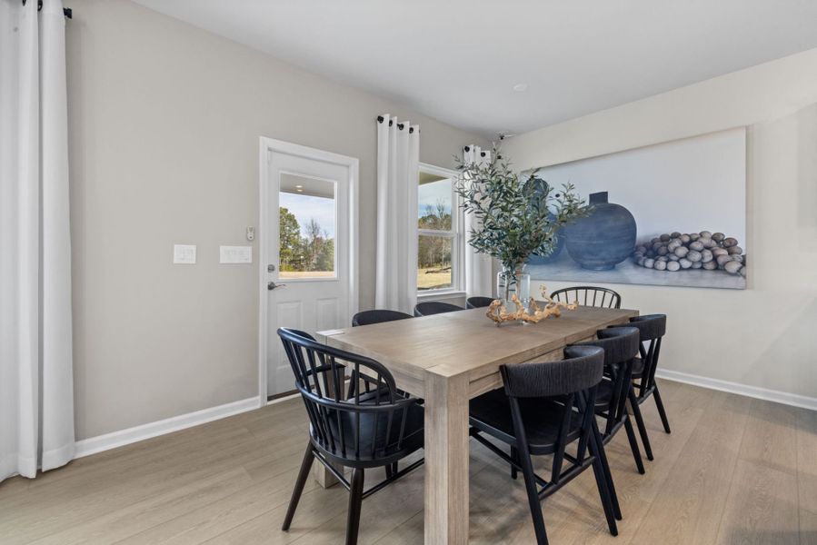Furnished interior view inside a new home in Huxley, Apex (Image 5). Furnished interior view inside a new home in Huxley, Apex (Image 5).