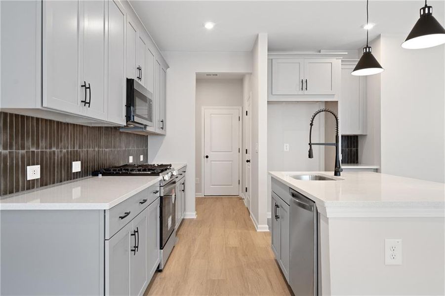 Furnished interior view inside a new home in The Village at Shallowford, Kennesaw (Image 5). Furnished interior view inside a new home in The Village at Shallowford, Kennesaw (Image 5).