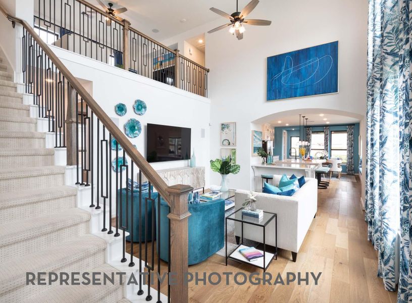 Furnished interior view inside a new home in Santa Rita Ranch, Liberty Hill (Image 29).