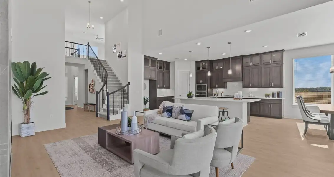 Representative furnished interior of a home built from the Waterloo by Chesmar Homes in Village at Three Oaks, Seguin (Image 10). Representative furnished interior of a home built from the Waterloo by Chesmar Homes in Village at Three Oaks, Seguin (Image 10).