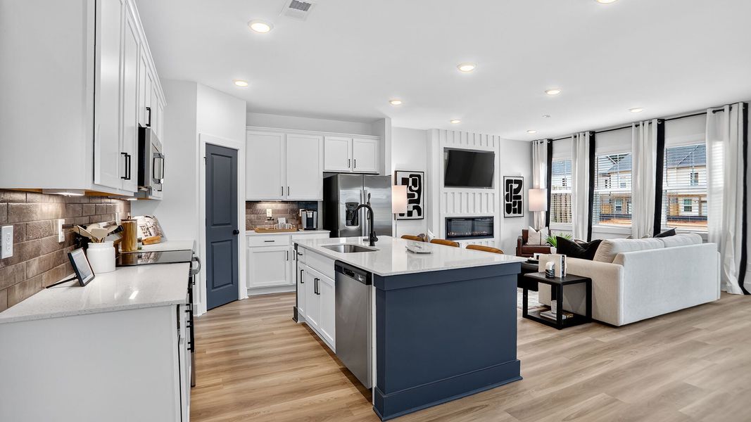 Representative furnished interior of a home built from the Belle by KM Homes in Governors Parc, Kennesaw (Image 8).