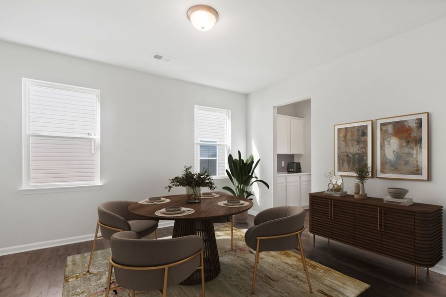 Representative furnished interior of a home built from the The Shiloh II by Stanley Martin Homes in Clairmont, Charlotte (Image 9).